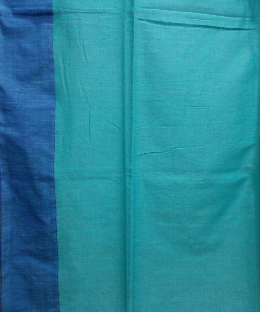 Bengal Ocean Blue Handloom Cotton Saree