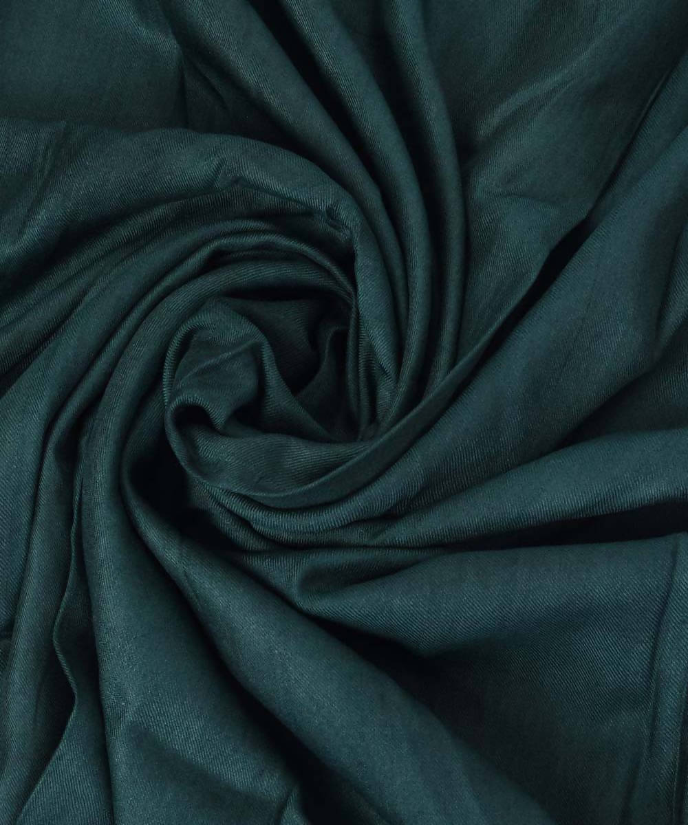 2.5m Dark green handloom eri silk dress material