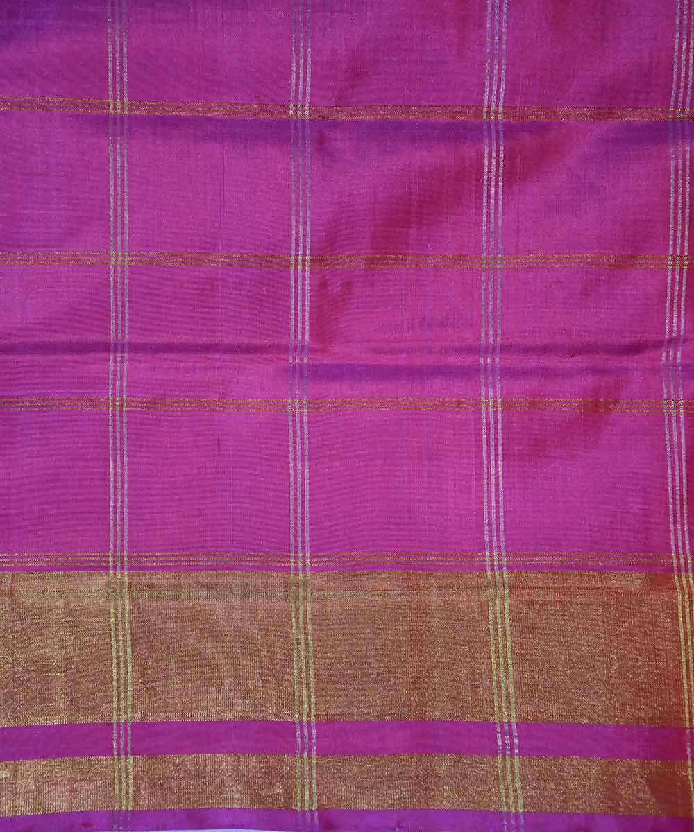Sky blue pink handwoven patola silk saree