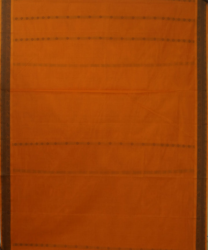 Paramakudi Cotton Handwoven Orange Saree