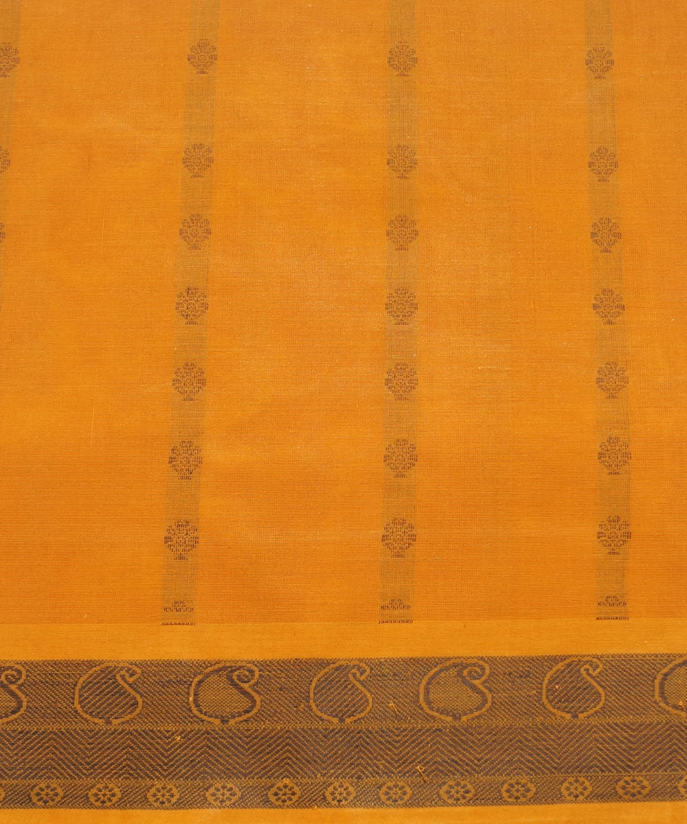 Paramakudi Cotton Handwoven Orange Saree