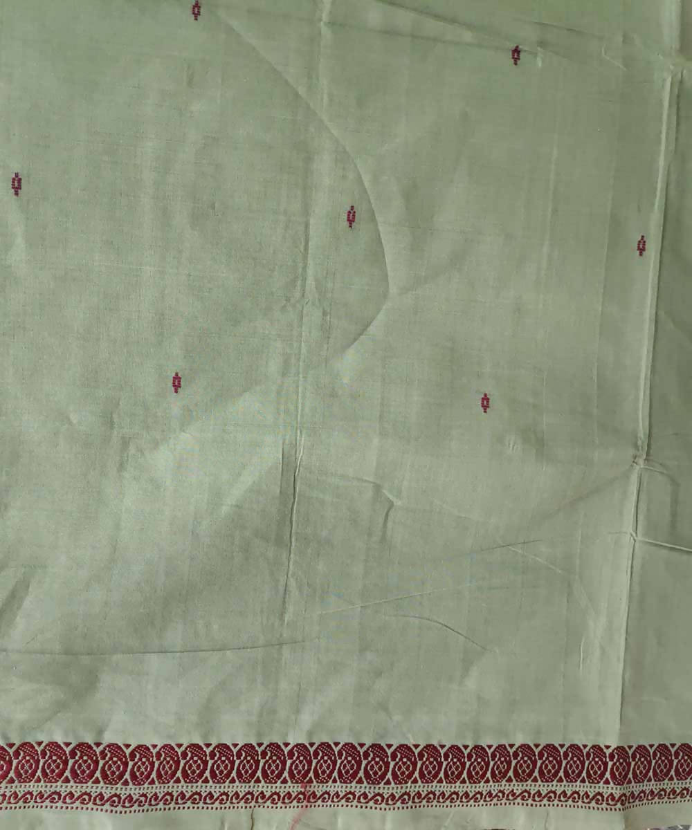 Artichoke green handloom cotton venkatagiri saree