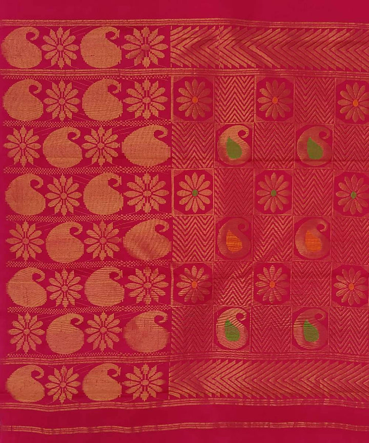 Pink kanjeevaram pure handloom silk saree
