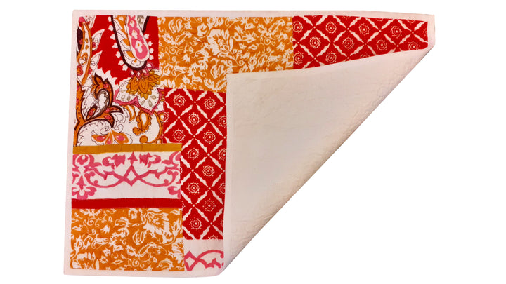 Patchwork quilted cotton table mats (Set of 6)