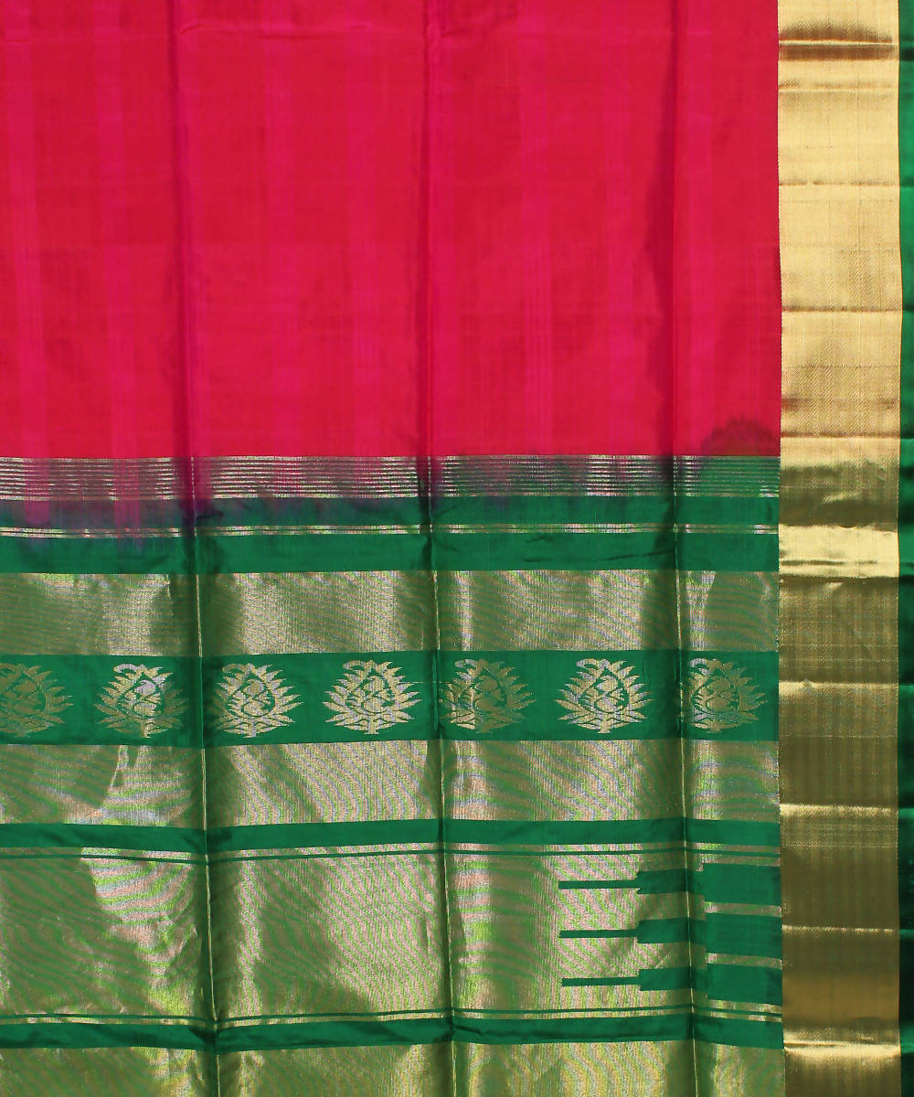 Pink Magenta Karnataka Handloom Silk Saree