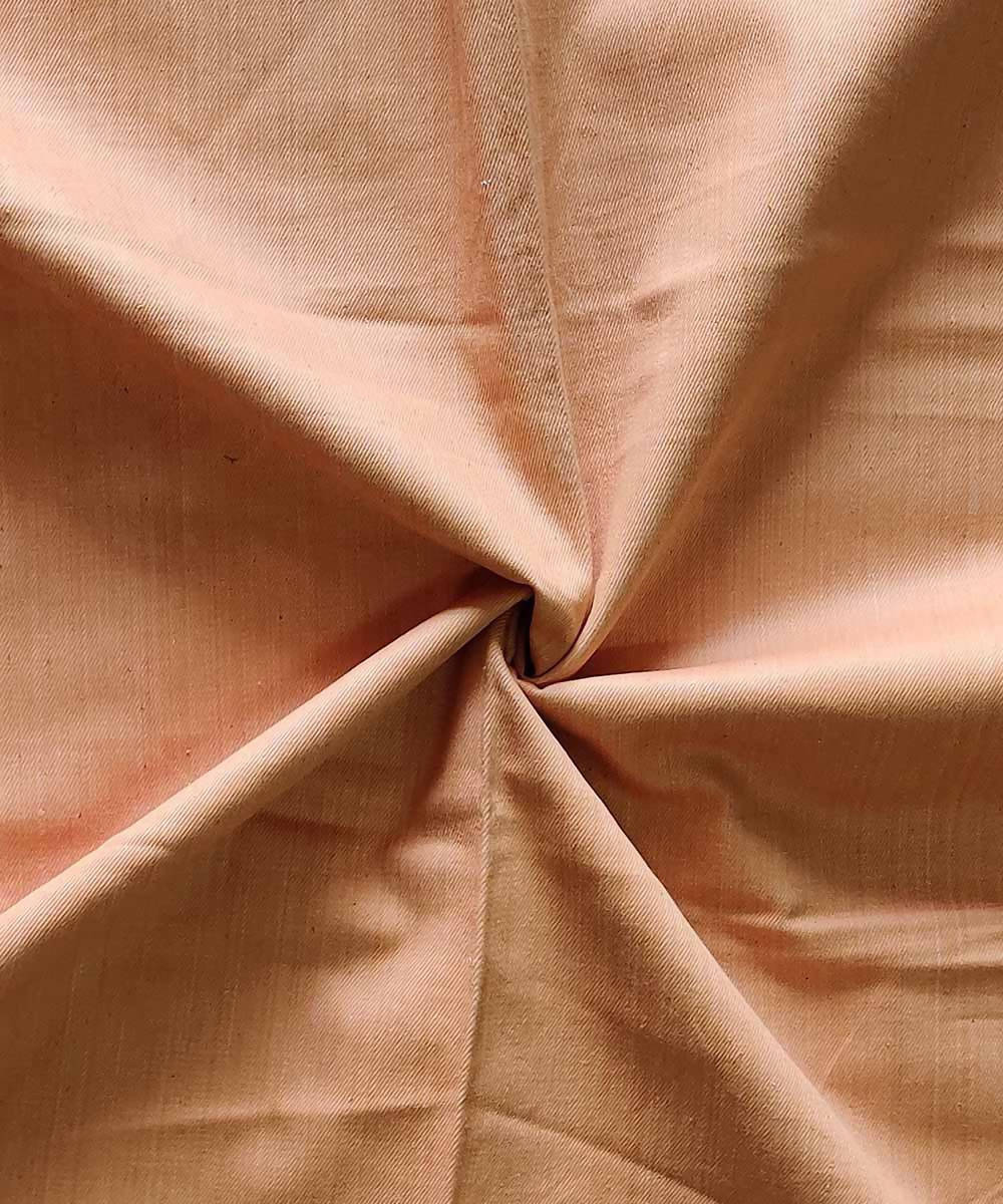Beige handspun handwoven cotton thick material fabric