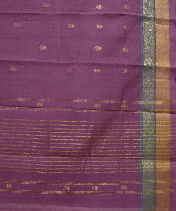 Peacock violet handloom cotton rajahmundry saree