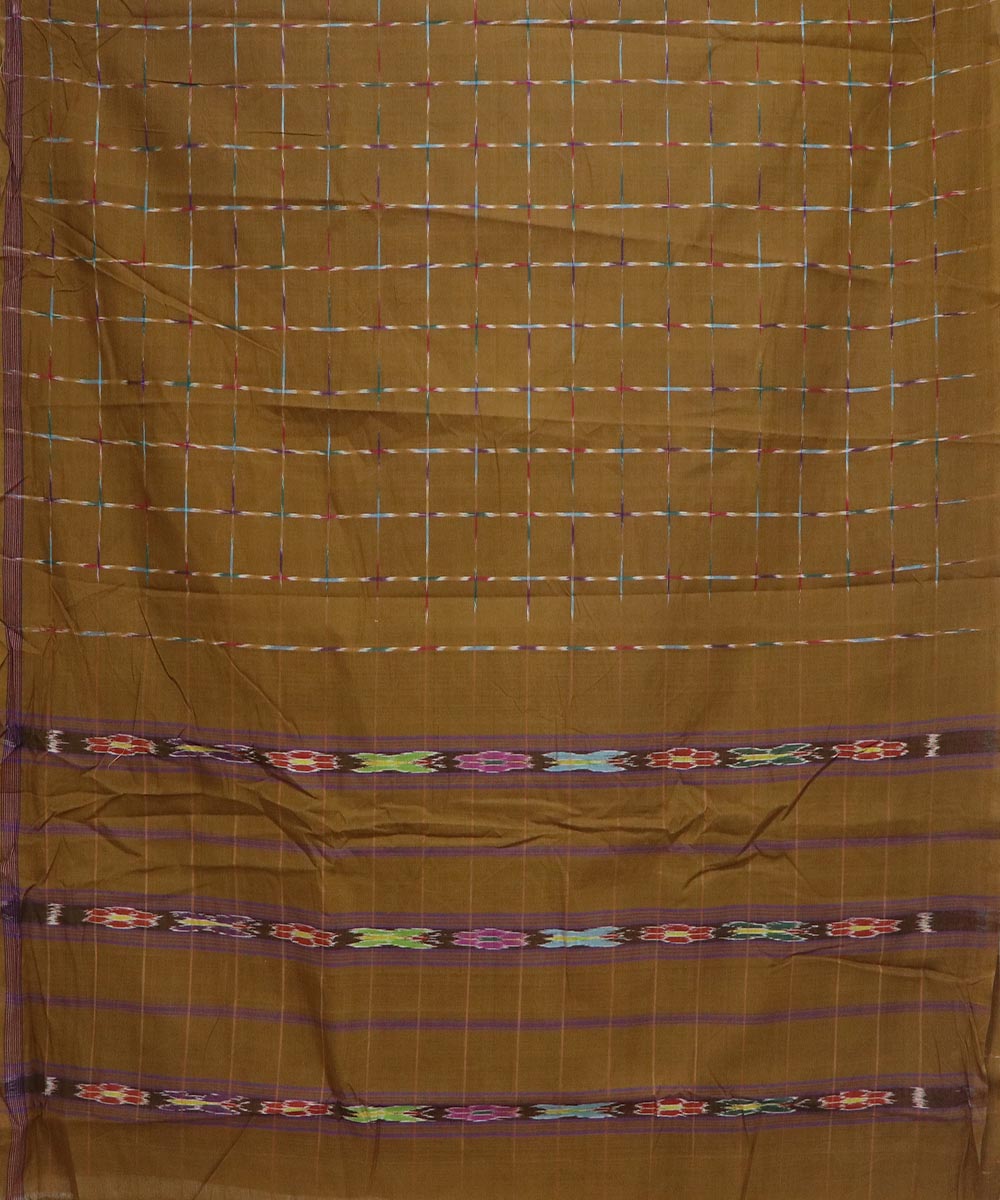 Brown handwoven cotton rajahmundry saree