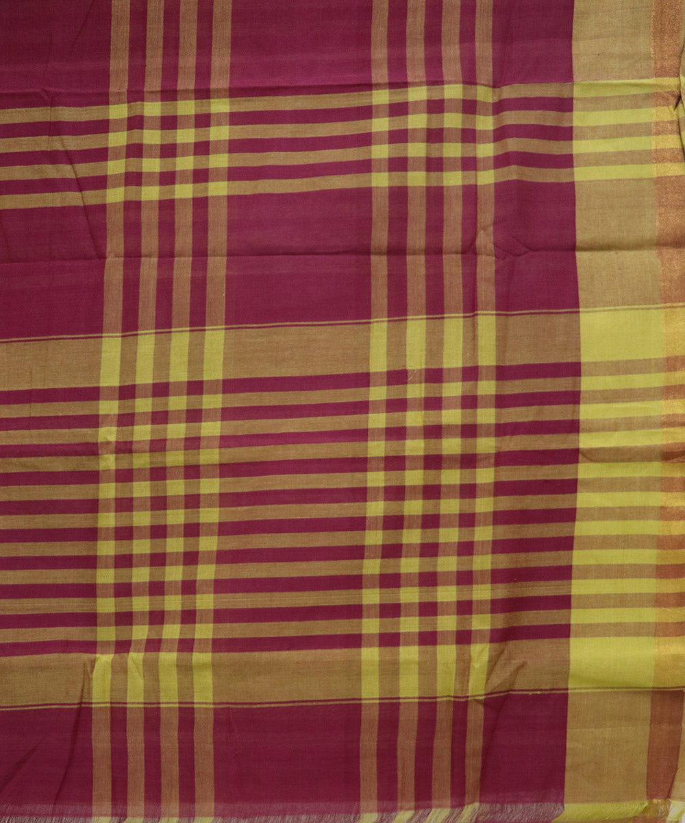 Maroon handloom cotton rajahmundry saree