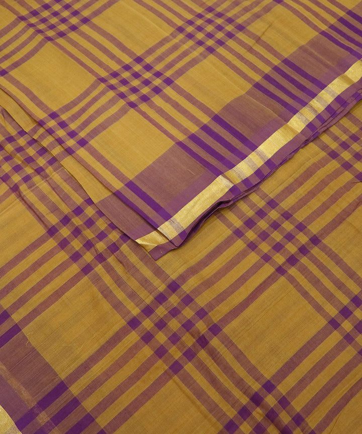 Orange purple handloom cotton rajahmundry saree