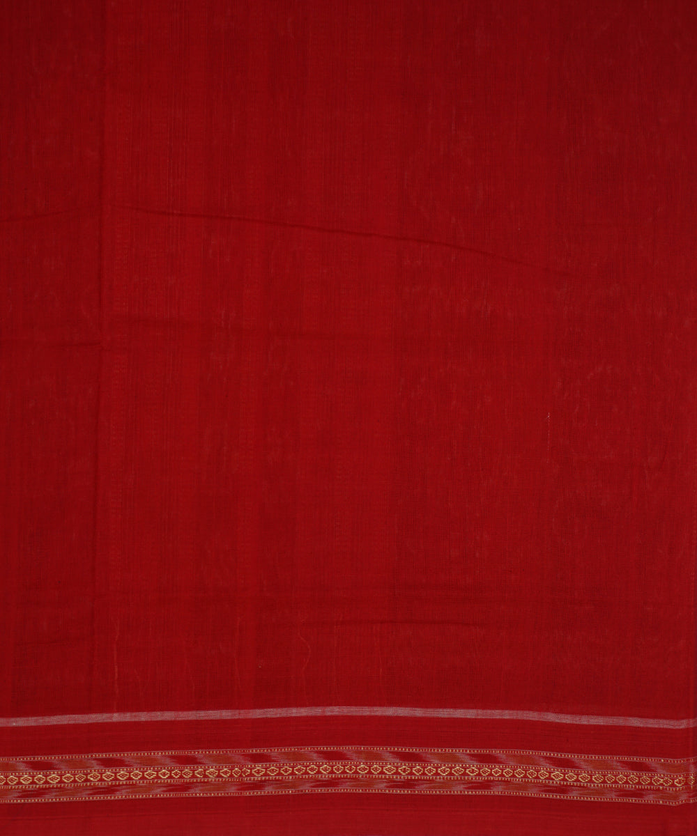 Black red handwoven cotton bomkai saree