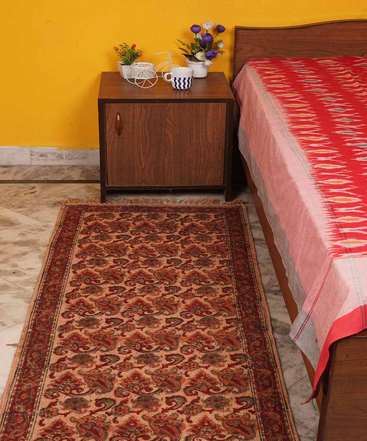 Handloom multi color warangal cotton kalamkari dhurrie