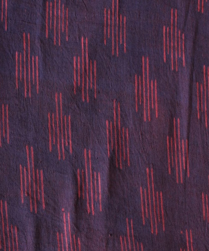 2.5m Purple red hand spun hand woven cotton dabu print kurta material