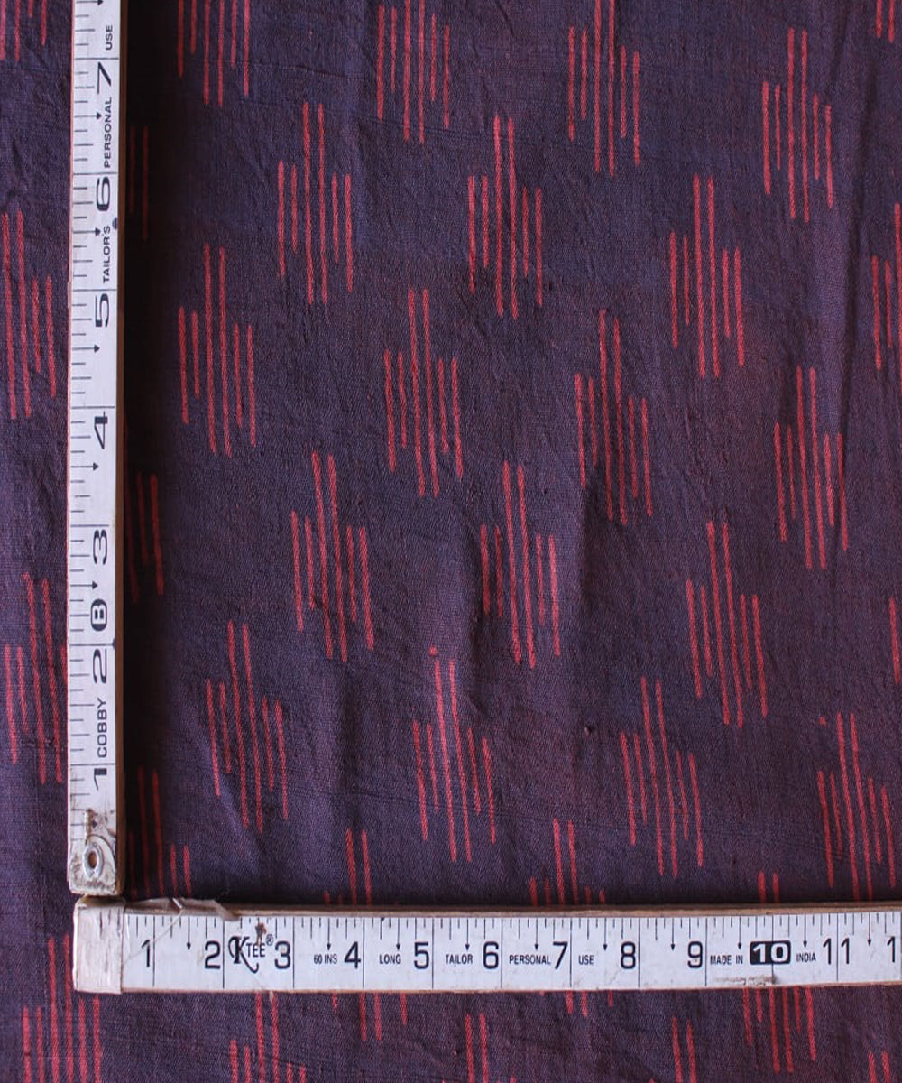 2.5m Purple red hand spun hand woven cotton dabu print kurta material