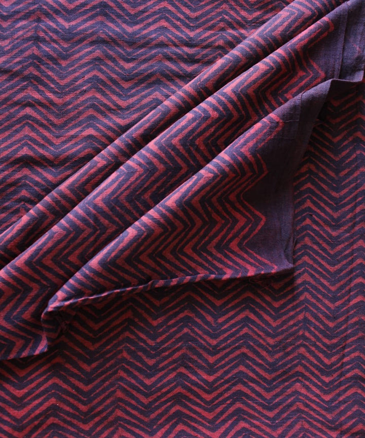 2.5m Purple red hand spun handwoven cotton dabu kurta material