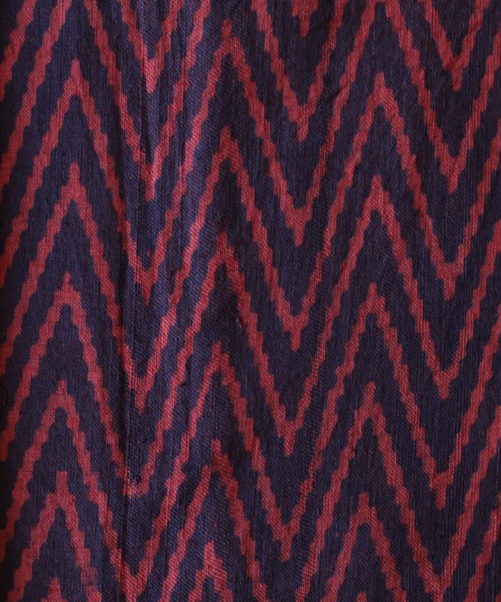 2.5 m Purple red hand spun handwoven cotton dabu kurta material