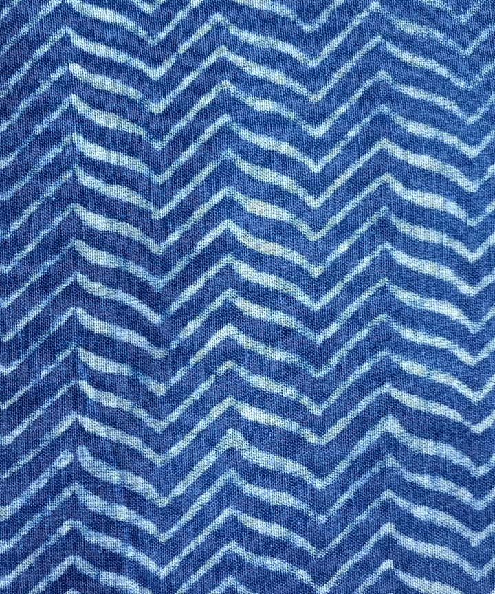 2.5m Blue handspun handwoven cotton dabu print kurta material