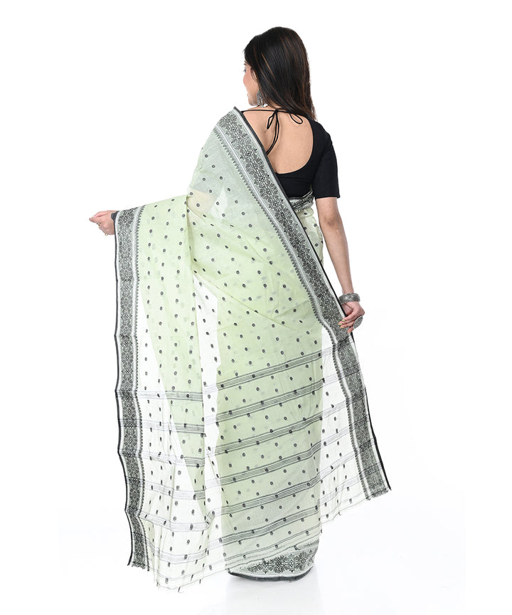 Light green handloom cotton shantipuri saree