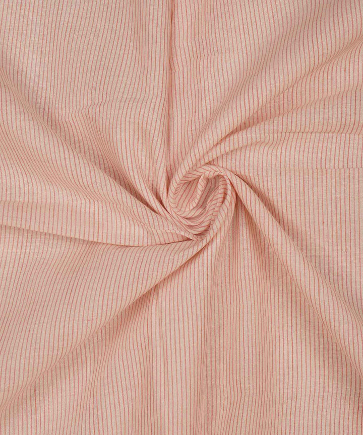 1.6m White pink stripes handspun handwoven bengal cotton fabric