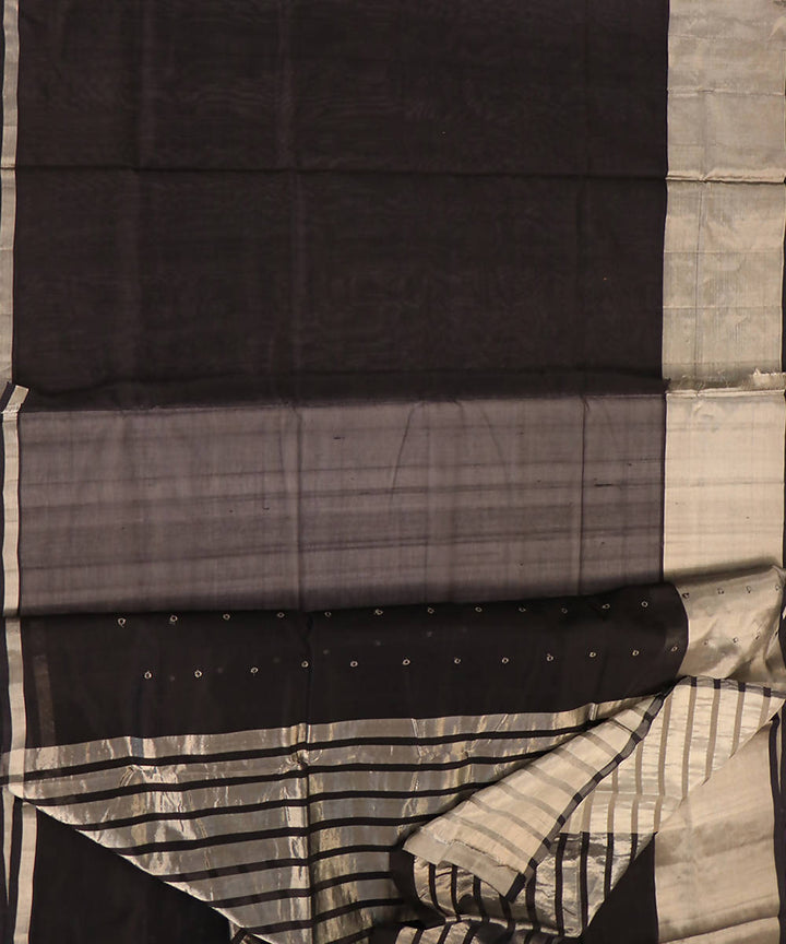 Black colour sico venkatagiri handloom cotton saree