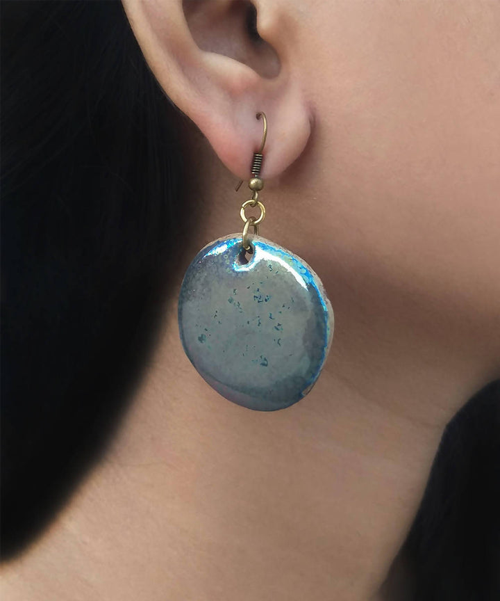 Shiny Textured Ceramic Earring