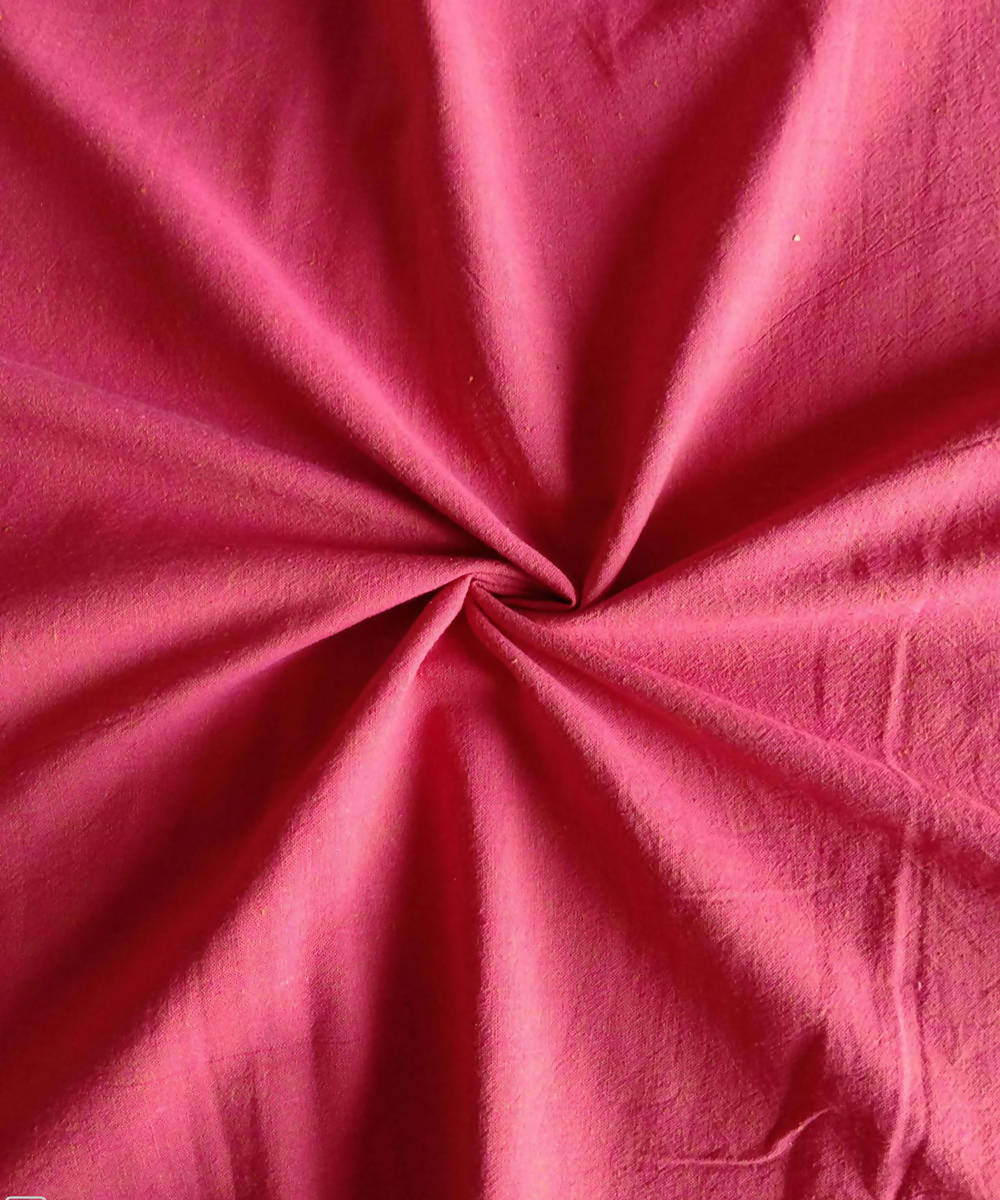 2.5m pink yellow yarn dyed handspun handwoven cotton kurta fabric