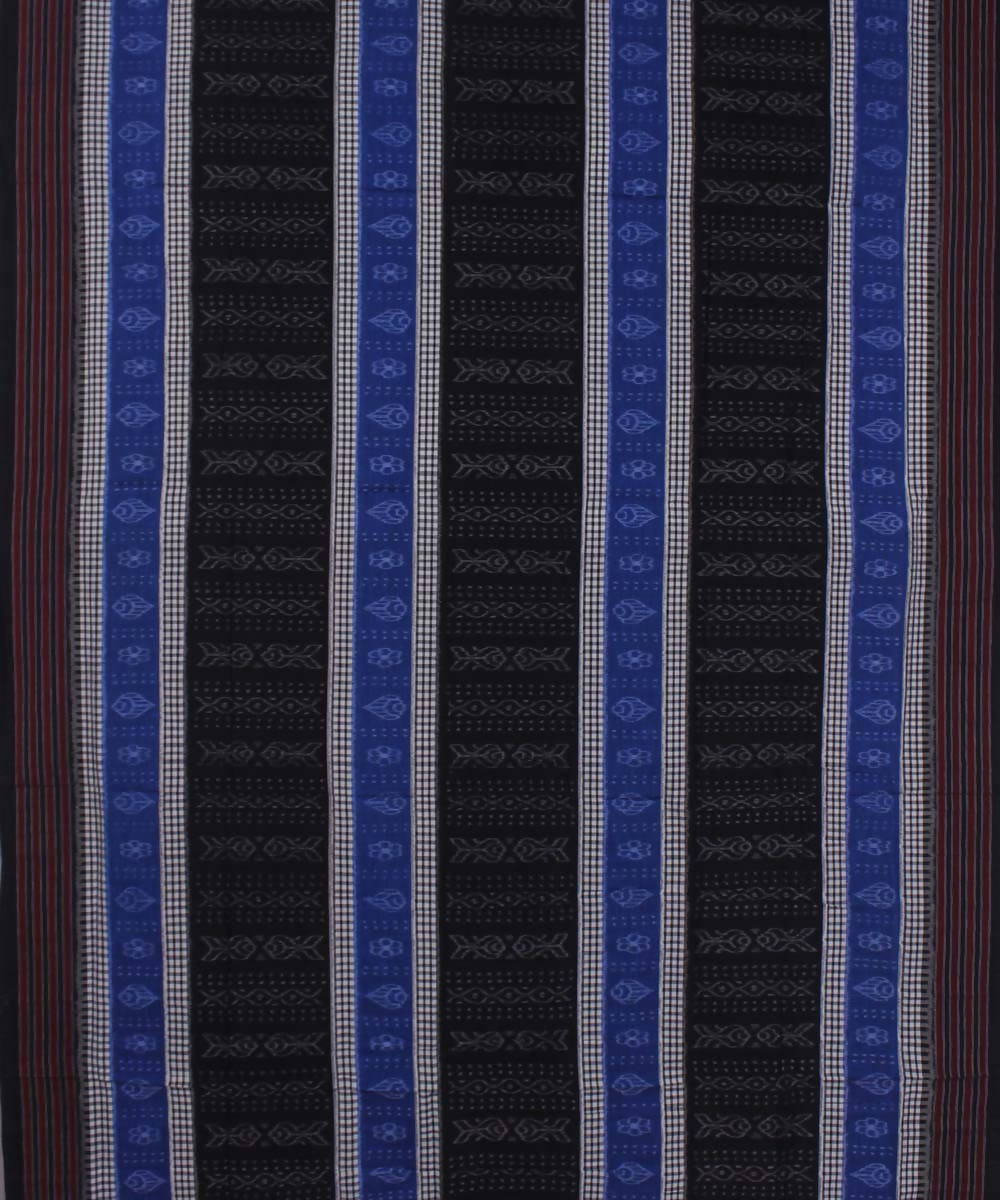 Indigo Black Nuapatna Handloom Cotton Saree