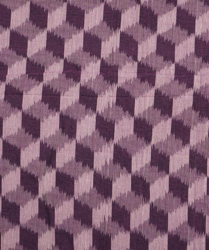 Purple handwoven cotton pochampally ikat fabric
