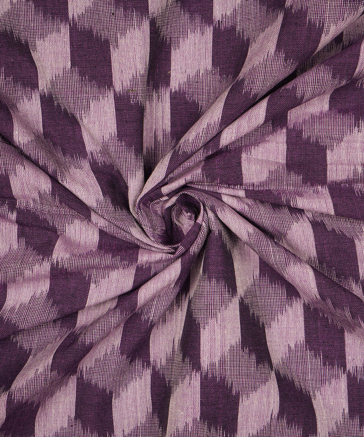 Purple handwoven cotton pochampally ikat fabric
