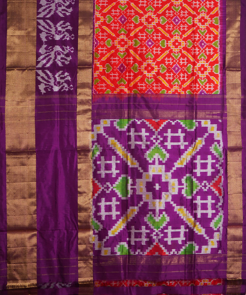 Pochampally Ikkat cotton sarees | designer pochampally ikkat cotton saree  with all over pochamally design online from weavers | PIKT0000072