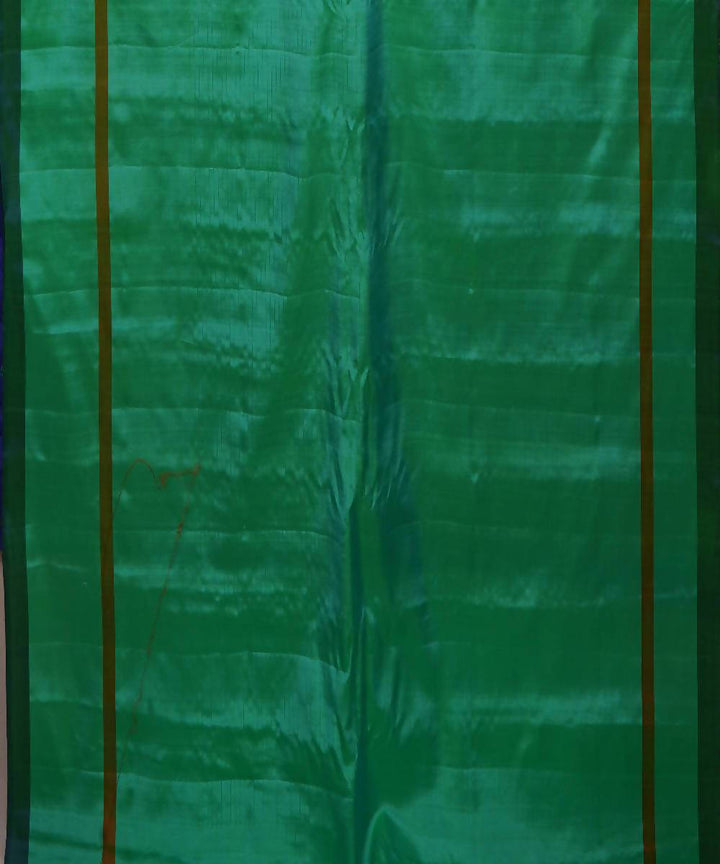 blue green handloom gadwal jacquard silk saree