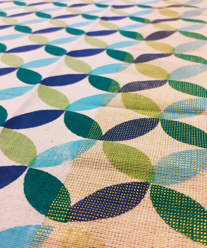 Multicolored cotton table cover