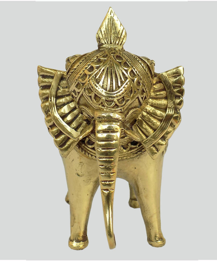 Dhokra brass handcrafted net elephant