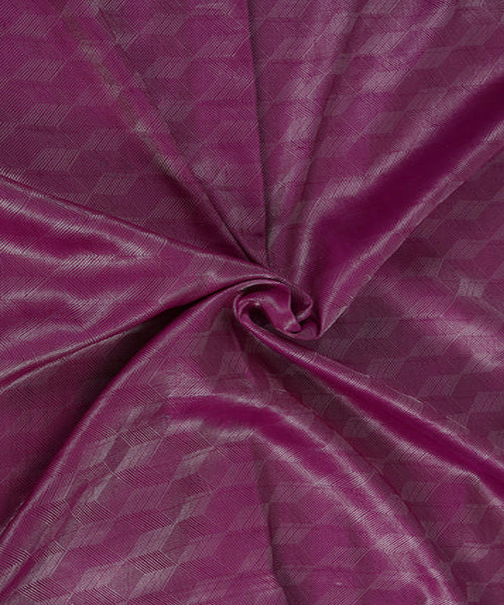 Lavender handwoven cotton silk banarasi fabric
