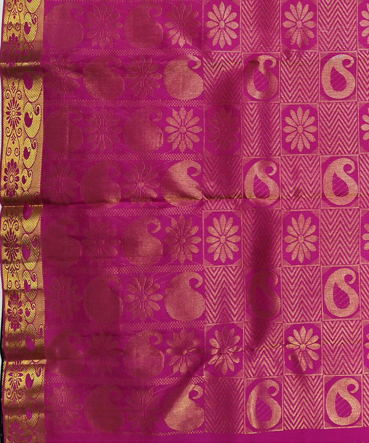 Black handloom soft silk saree