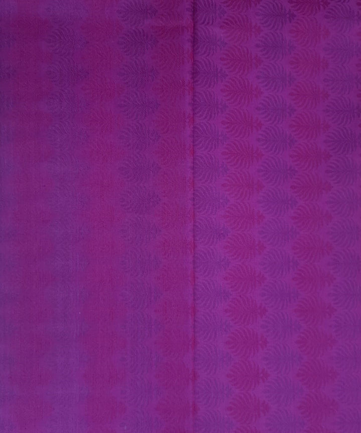 Magenta handwoven cotton silk banarasi fabric