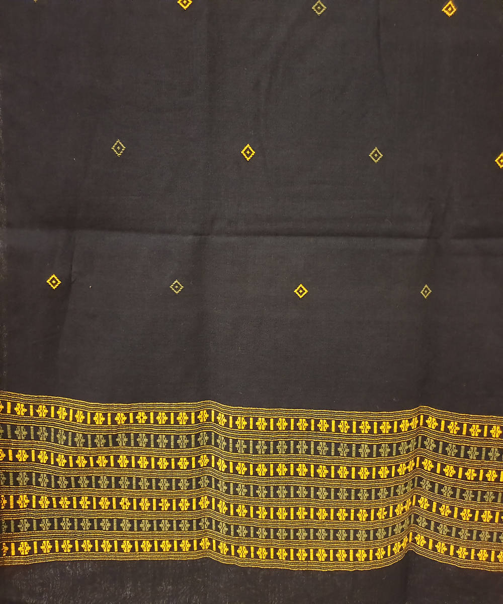 Black assam handloom cotton kurti material (2.5m per qty)