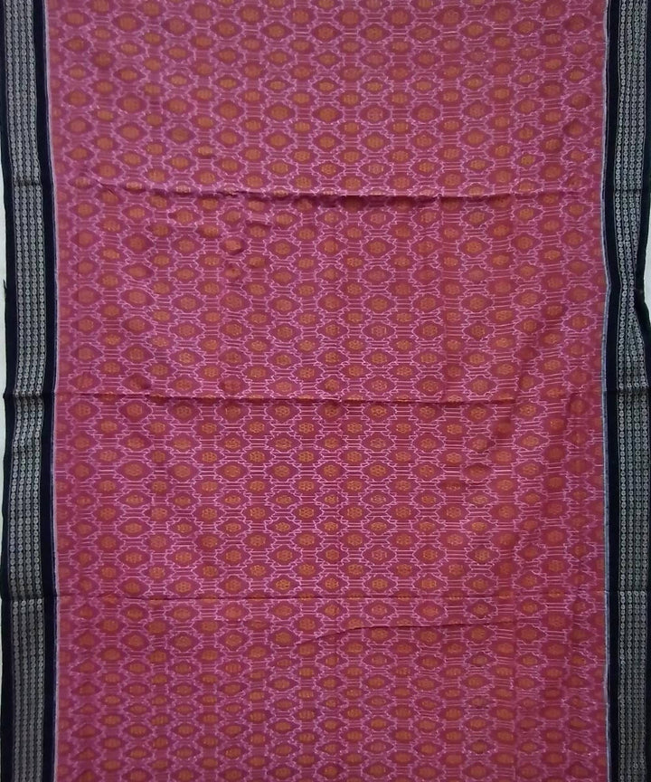 Blush pink handwoven cotton sambalpuri saree