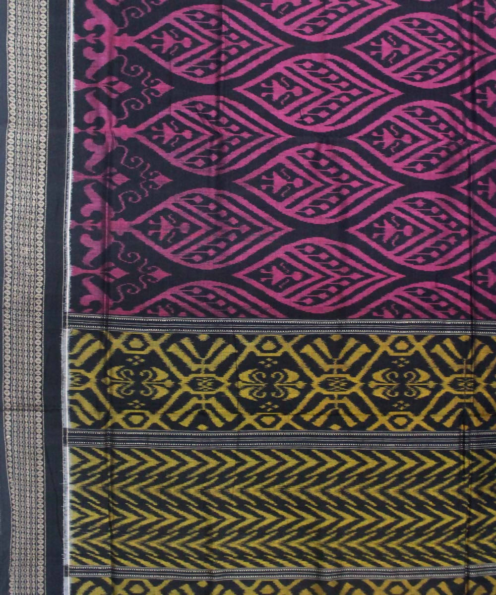 Purple Sambalpuri Cotton Ikat Handloom Saree