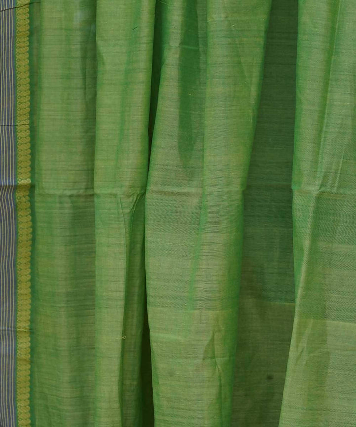 Bright Green Cotton Handwoven mangalagiri saree